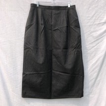 Talbots Size 18 Gray Pleated Pencil Skirt 100% Wool Vintage - £23.73 GBP