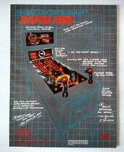 Rapid Fire Pinball FLYER Original NOS Artwork Promo Sheet 1982 Vintage Retro - £21.03 GBP