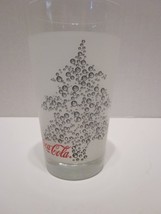 Vintage COCA-COLA Holiday Christmas Tree Bubble Image Frosted Glassware - £2.73 GBP
