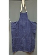 Vintage Indigo Denim Apron Dark Blue Selvedge Workwear - £39.30 GBP