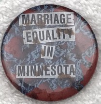 Marriage Equality In Minnesota Pin Button Vintage  Pinback Rusty Old - $12.00
