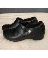Clarks Collection Channing Ann Slip on Loafers Leather Black size 8.5M - £17.34 GBP