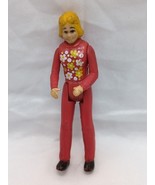 Vintage 1981 Buddy L School Girl Bus Driver Red Outfit Toy 2 1/4&quot; - $14.84