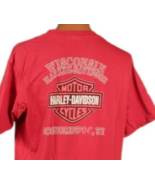 Harley Davidson Tee Shirt Distressed Oconomowoc WI Men&#39;s XL 1990s Front ... - €20,14 EUR