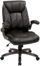 Office Star Espresso Mid Back Executive Chair With Padded Arms And Cocoa... - £206.11 GBP
