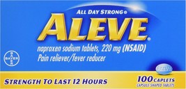 Aleve All Day Strong Pain Reliever, Fever Reducer, Caplet, 100 ct - £10.40 GBP