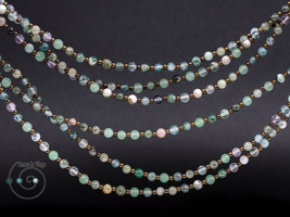 long wrap boho bracelet/necklace, natural gems mix, green, St. Patrick&#39;s, ooak - £20.91 GBP