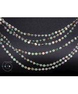 long wrap boho bracelet/necklace, natural gems mix, green, St. Patrick&#39;s... - $53.34 CAD