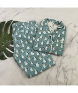 Munki Munki Womens Snowman Print Flannel Pajama Set Size XXL Blue Pink Pjs - €30,46 EUR