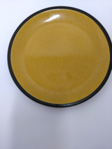 Vintage Mikasa Saffron Terra Stone Dinner Plate 12 Inches Mustard Center... - $20.83