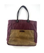 Peace Chaos Purse Handbag Maroon Brown Shoulder Bag Tote Casual Canvas S... - $14.16