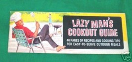1966 LAZY MAN&#39;S MAN COOK GUIDE PICNIC BOOK RECIPE PAPER CAMEL WINSTON SA... - £39.31 GBP