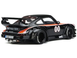 2019 Porsche 930 RWB Bodykit #00 &quot;Yaju&quot; Black with Stripes 1/18 Model Car by GT - £149.06 GBP