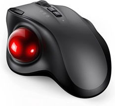 Wireless Trackball Mouse - 2.4G USB + Dual Bluetooth Rollerball Mouse, Easy Thum - £32.05 GBP