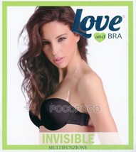 Super Push Up Underwire Bra +2 Sizes Nude Effect Love and Bra INVISIBLE - $187.85 MXN