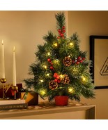 20 Inch Tabletop Mini Christmas Tree Pre lit Artificial Mini Christmas T... - $42.02