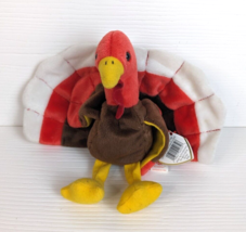 Ty Beanie Babies Gobbles turkey thanksgiving plush vintage 1996 - £7.87 GBP