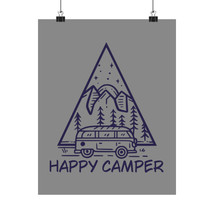 Matte Vertical Print Poster | Camper Van Adventure | Forest Mountains Na... - $14.42+