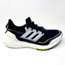 Adidas Ultraboost 21 COLD.RDY Navy Yellow White Mens Running Sneakers S23893 - £89.30 GBP