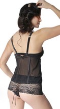 Inspire Psyche Terry Womens Sleepwear Plus Size Lace Cups Camisole, 2X, Black - £37.36 GBP