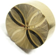 Gold Tone Tie Tack Round Etched Lapel Pin Collectable - £15.81 GBP