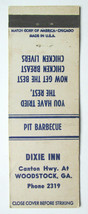 Dixie Inn - Woodstock, Georgia Restaurant 20 Strike Matchbook Cover Matchcover  - £1.54 GBP