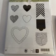 **Retired** Stampin Up Hearts A Flutter Clear Mount Stamps (1 Missing) - £3.71 GBP