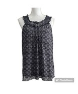 B Wear Byer California Junior&#39;s XL Black White Geometric Lined Sleeveles... - $9.89