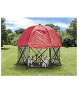 Carlson 6-Panel Foldable and Portable Steel Pet Exercise and Play Pen (RED) - £62.12 GBP