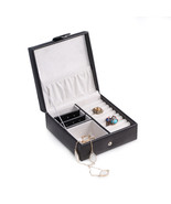 Bey-Berk Black Quilted Leather Jewelry Box for Rings earrings with Snap ... - £37.55 GBP