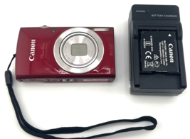 Canon PowerShot Digital Camera ELPH 180 20MP 8x Zoom HD RED Bundle TESTED - $275.51