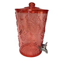 The Pioneer Woman 2 Gallon Beverage Drink Dispenser Spigot Sunny Days Coral New - $24.72