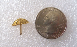 Vintage Miniature Gold Tone Umbrella Lapel Hat Pin - £10.30 GBP