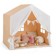 KidS Play Tent Toddler Playhouse Castle Solid Wood Frame W/ Washable Mat... - $106.99