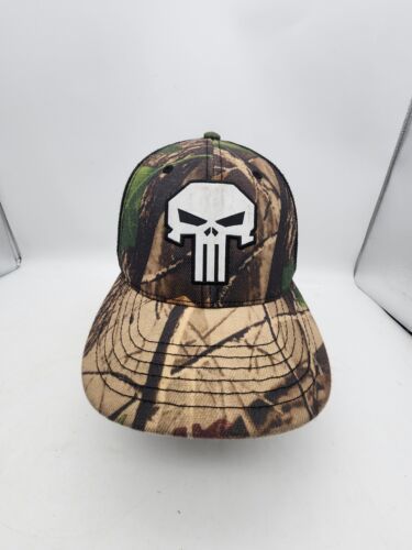 The PUNISHER Marvel SKULL Embroidered Snapback Trucker CAMO HAT Cap Hunter - $9.99