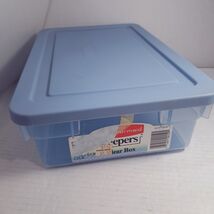 Vintage Rubbermaid 0286 Storage Box Blue clear Container Plastic Snap Sh... - $45.00