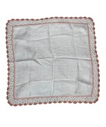 1 Vintage Cocktail Napkin Handkerchief Hankie Square 12&quot; x 11.5&quot; - $25.75
