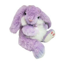 9&quot; Vintage Tb Trading Purple Bunny Rabbit Stuffed Animal Plush Toy Soft Lovey - £29.79 GBP