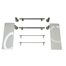 Signature Hardware 296467 Ceeley 17&quot; Two-Tier Glass Bathroom Shelf -Brus... - $1,044.44 MXN
