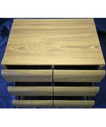 Lot 3 x 40 Audio Cassette Tape Holder 2 Drawer Storage Cabinet Faux Wood... - €51,76 EUR