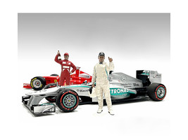 &quot;Racing Legends&quot; 2000&#39;s Set of 2 Diecast Figures for 1/43 Scale Models by Americ - £21.15 GBP