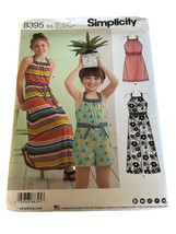 Simplicity Sewing Pattern 8395 Girls Halter Dress or Romper Size 7 - 14 ... - £3.18 GBP