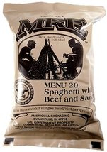 Spaghetti w/Meat Sauce MRE Meal - Genuine US Military Surplus Inspection... - £19.98 GBP