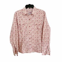 Roper Red Cream Print Western Snap Front Shirt - £29.24 GBP