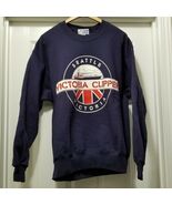Vintage Jerzees Seattle Victoria Clipper Ferry Boat Blue Sweatshirt USA ... - $30.13