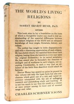 Robert Ernest Hume The World&#39;s Living Religions An Historical Sketch With Specia - £52.51 GBP