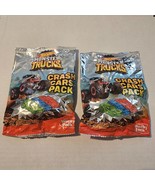 Hot Wheels Monster Trucks Crash Cars 2 Pack Sonic Wacky Pack Toy 2020 Ha... - $29.65
