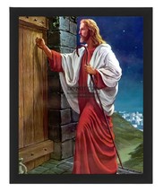 JESUS CHRIST SHEPHARD STANDS KNOCKING ON DOOR CHRISTIAN 8X10 FRAMED PHOTO - £15.72 GBP