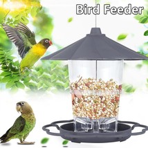 Foldable Bird Feeder with Removable Roof - Outdoor Garden Decor - £16.80 GBP