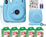 Fujifilm Instax Mini 11 Instant Camera Sky Blue Custom Case Fuji Instax ... - £131.93 GBP